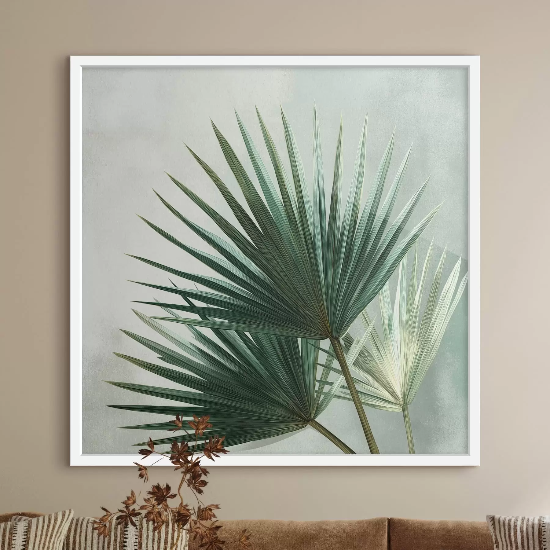 Fototapete Komposition aus Palmblättern f48465