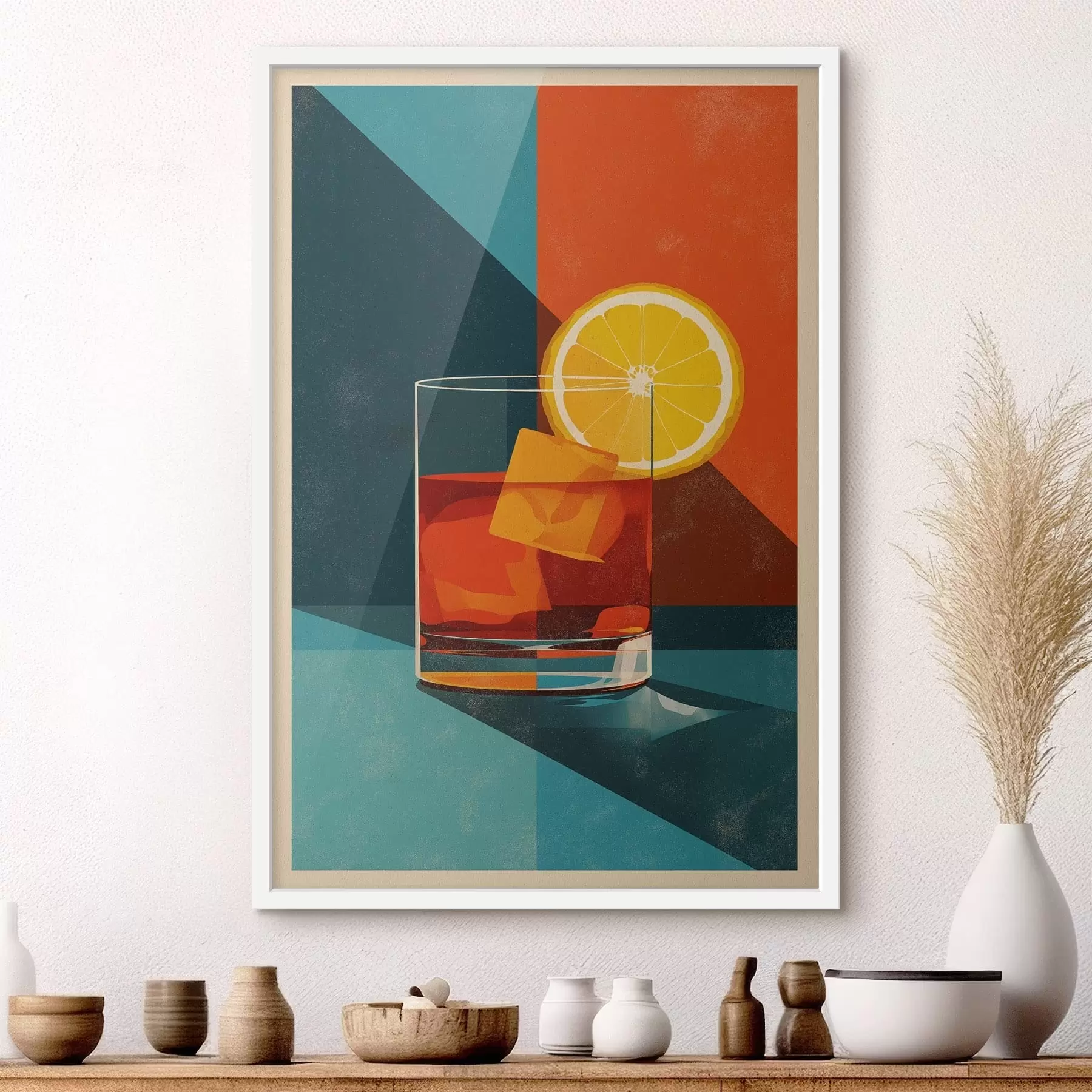 Fototapete Whiskyglas mit Zitrusfrüchten f48468