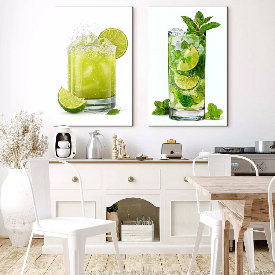 Wandbilder Martini-Glas-Set m30220