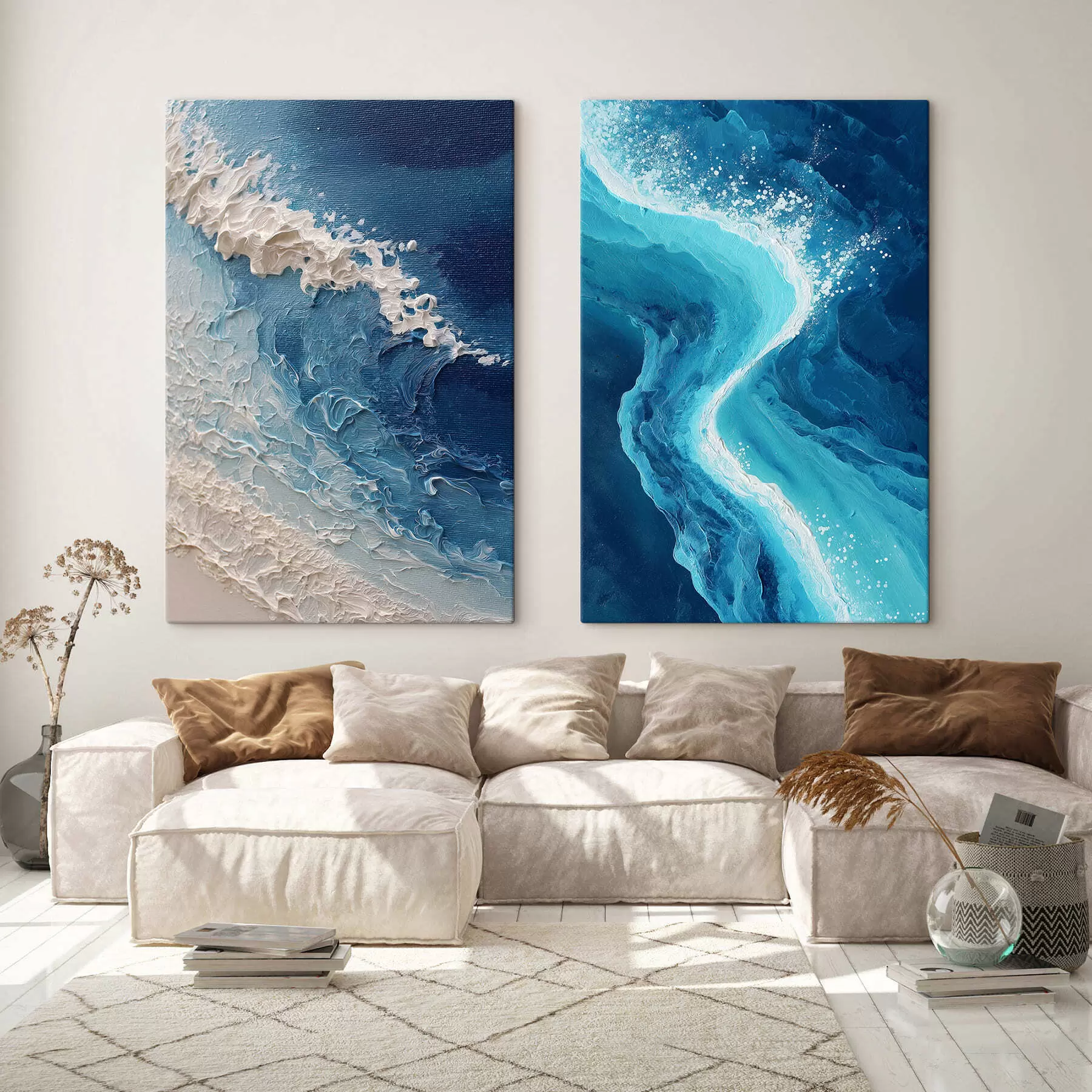 Wandbilder Set „Frau und Leopard“ m30229