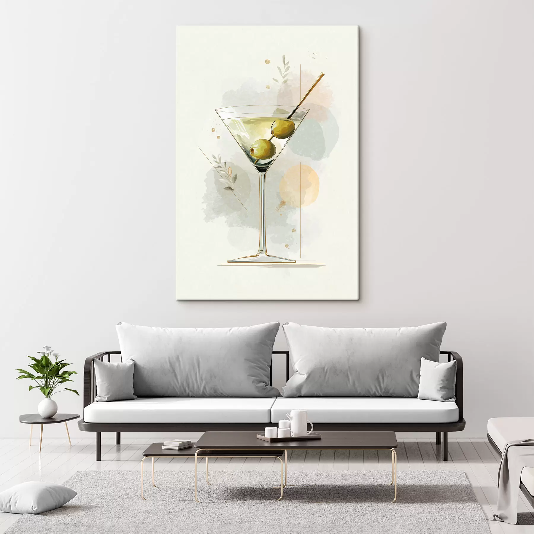 Wandbilder Martini-Glas s48436