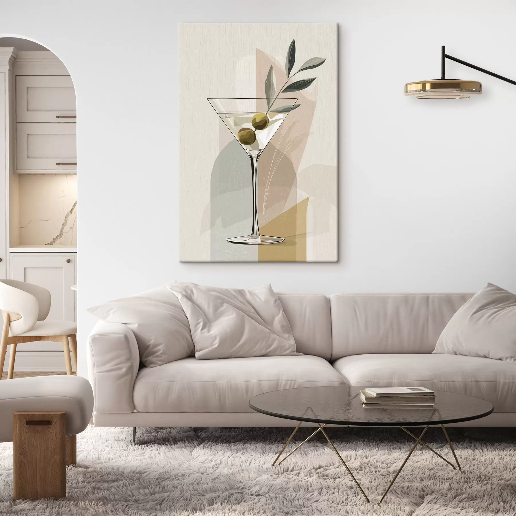 Wandbilder Minimalistische Vase mit Zweig s48437