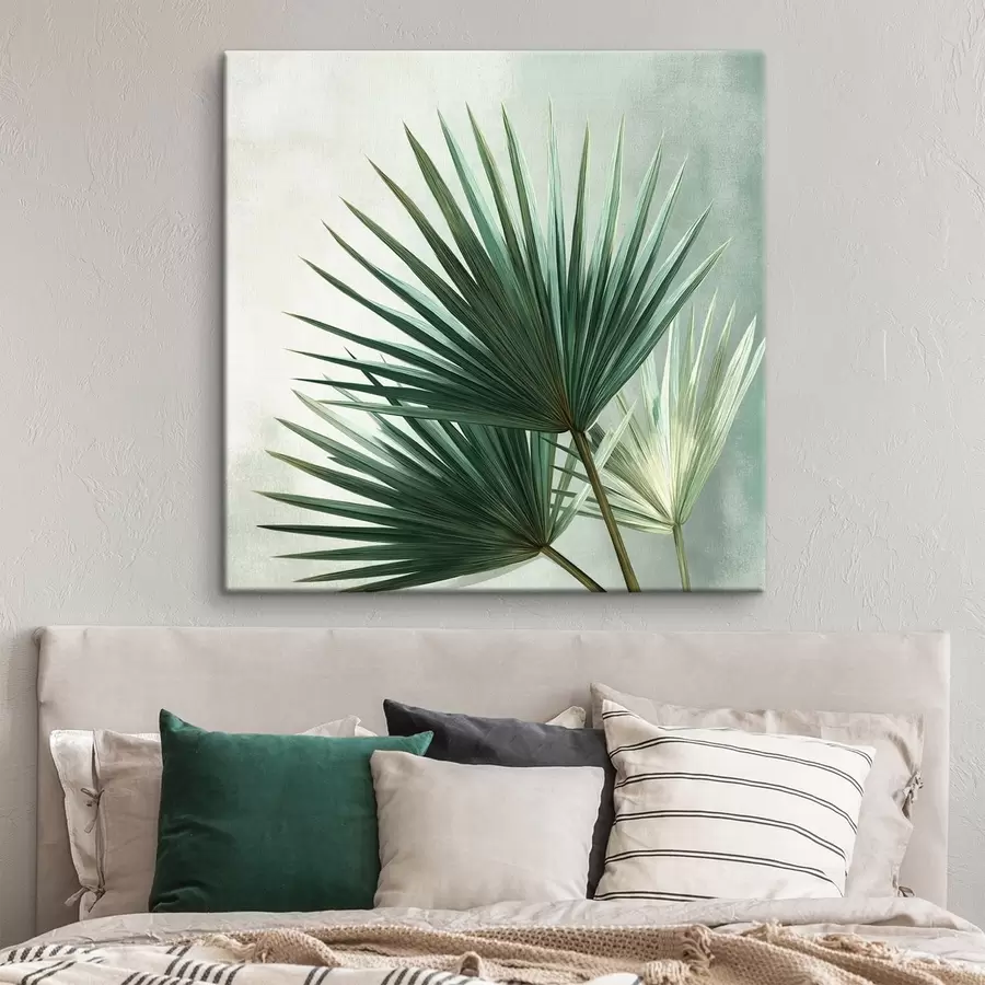 Wandbilder Komposition aus Palmblättern s48465
