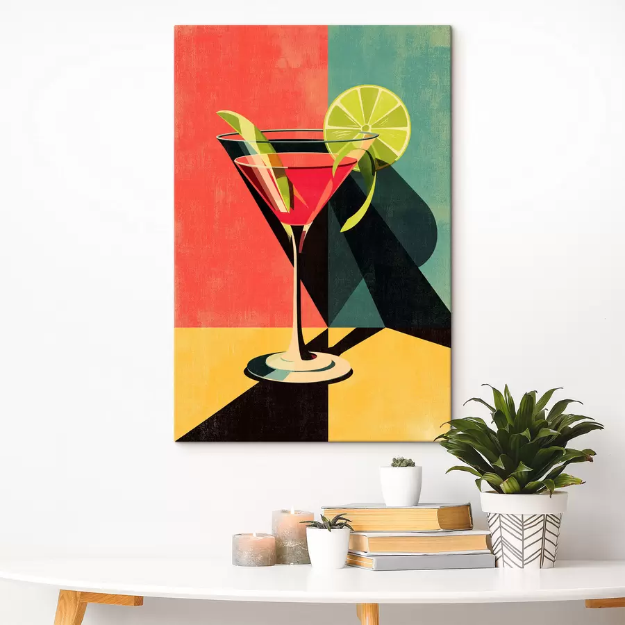 Wandbilder Illustration eines Cocktailglases s48467