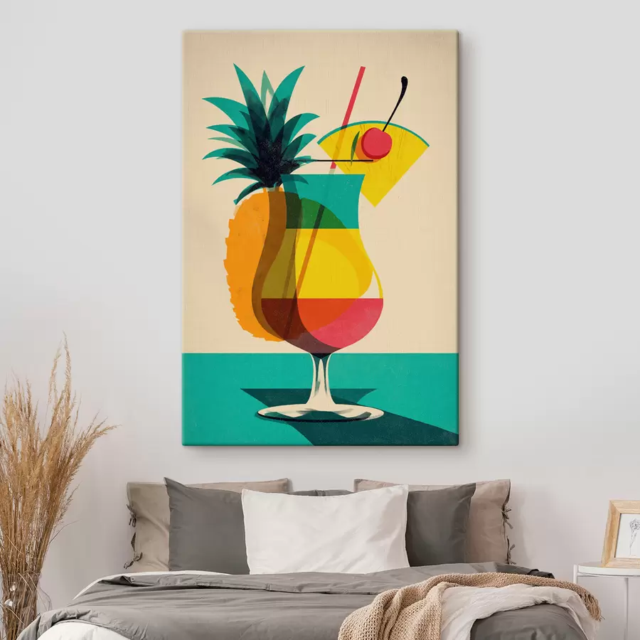 Wandbilder Tropisches Cocktailglas s48470