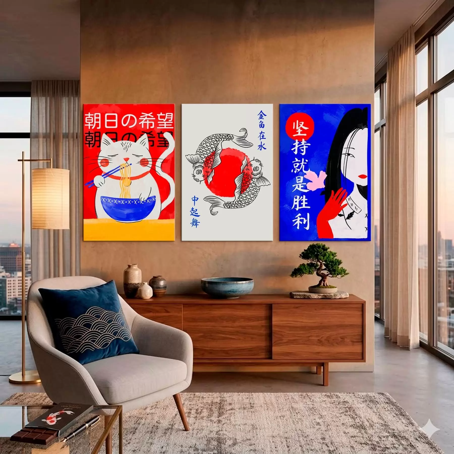 Wandbilder Lebendiger Text mit schwarz-weißer Lebensmittelskizze m30239