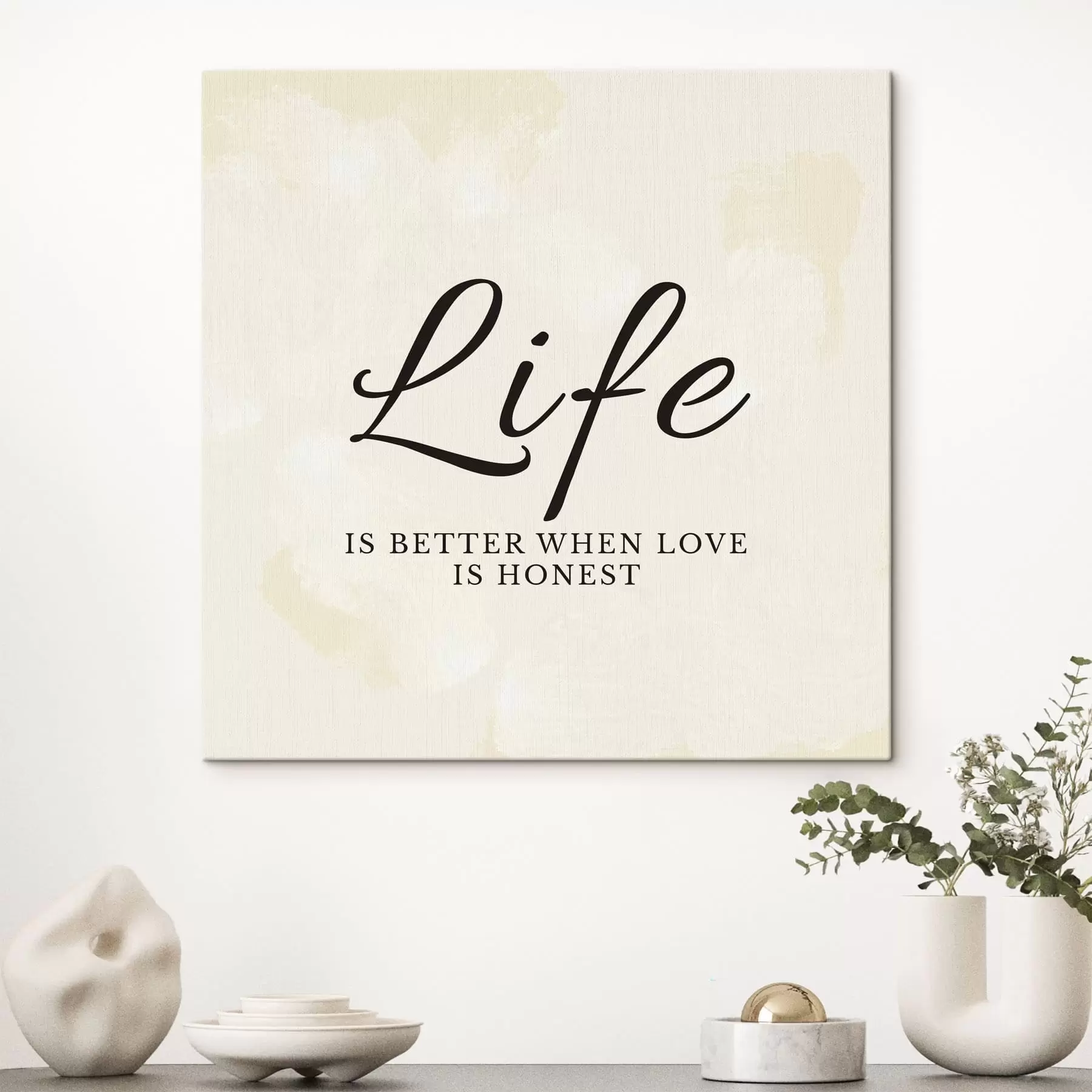 Wandbilder Text auf leicht strukturiertem Hintergrund s48029