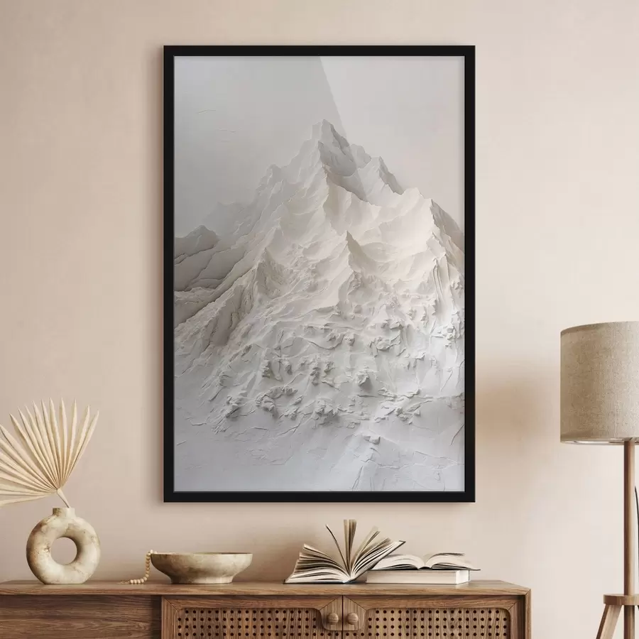 Fototapete Strukturierte, abstrakte Bergformen in hellen Farbtönen f48495