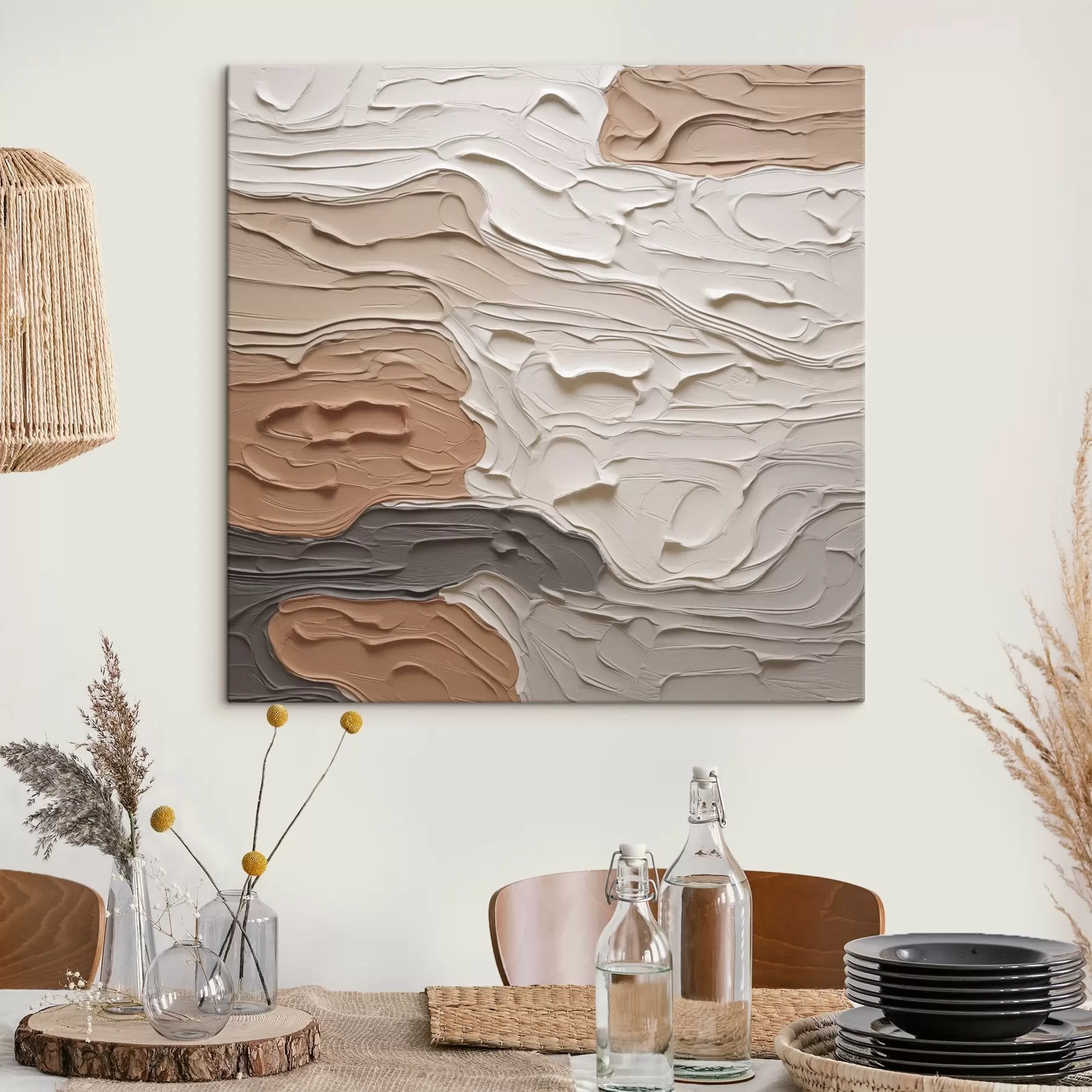 Wandbilder Abstrakte Komposition, Nachahmung der Malerei s48508