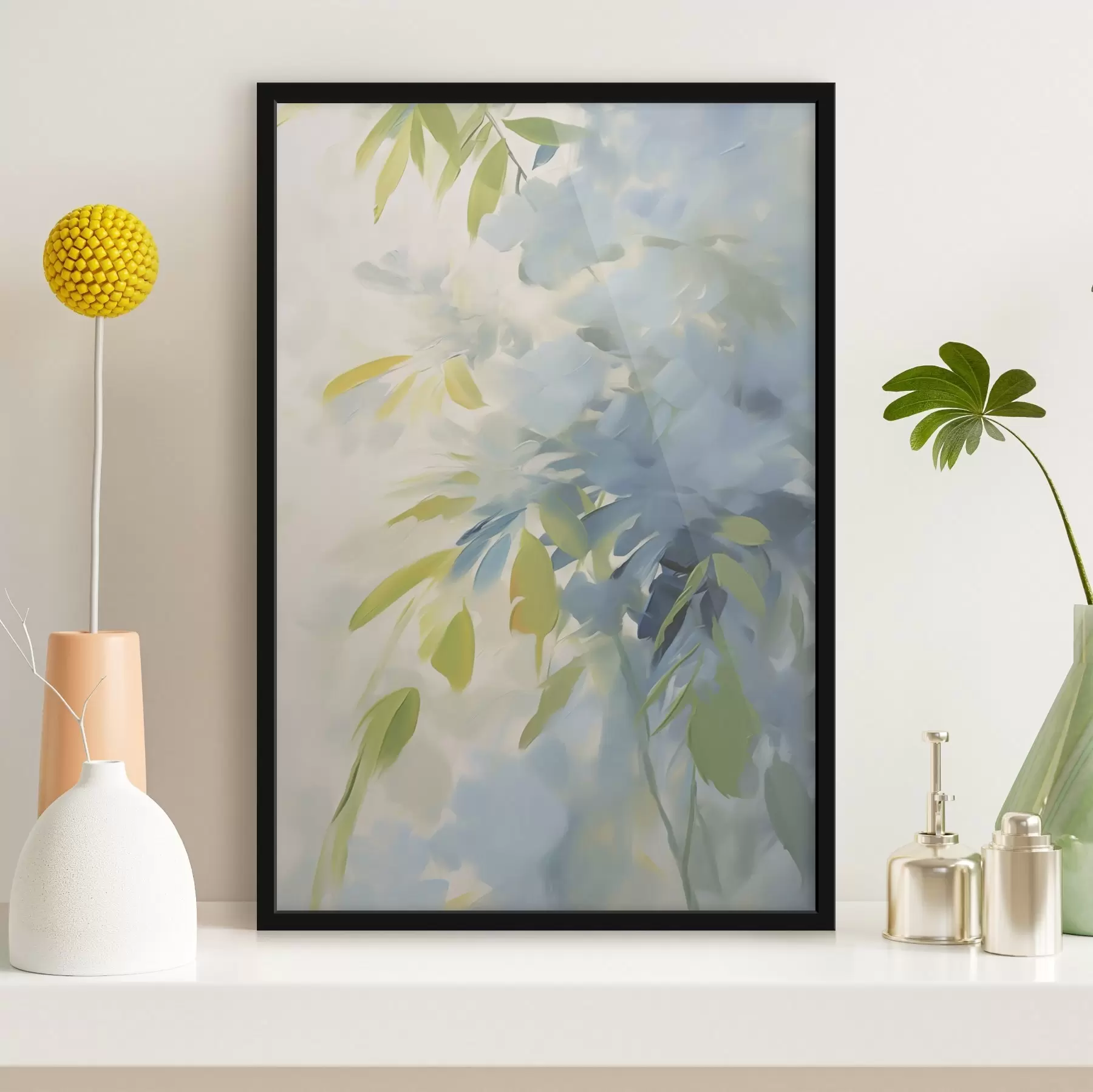 Fototapete Abstraktion von Pflanzen als Nachahmung der Malerei f48499