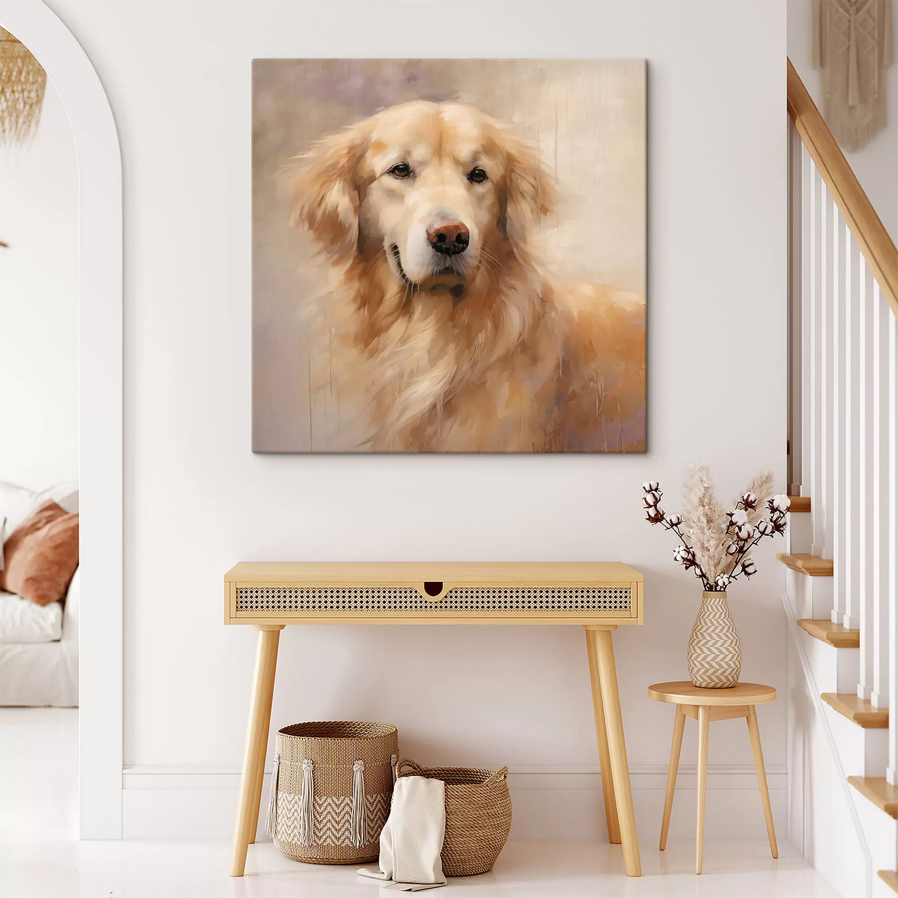 Wandbilder Porträt eines Retrievers s48222