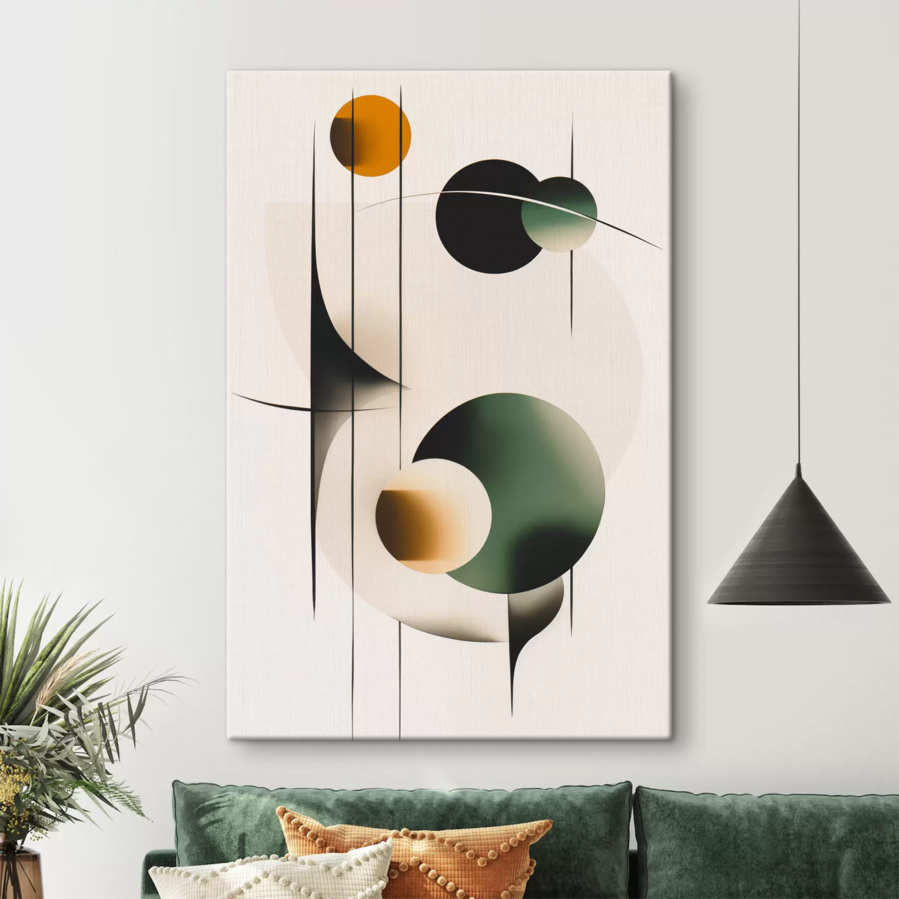 Wandbilder Abstraktion mit Kreisen s48285