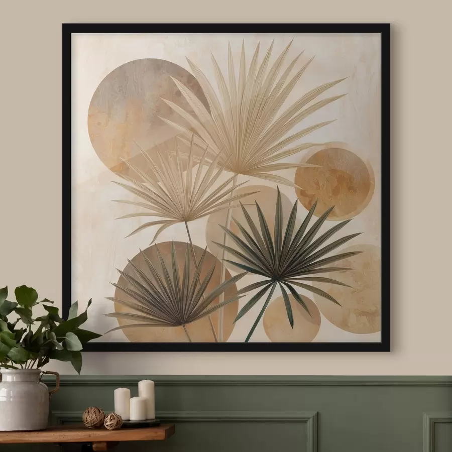 Fototapete Abstrakte Palmenblätter f48518