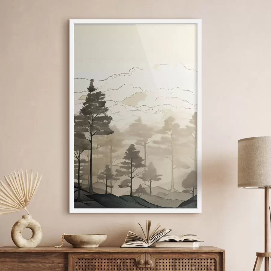 Fototapete Schichten aus Bergnebel f48540