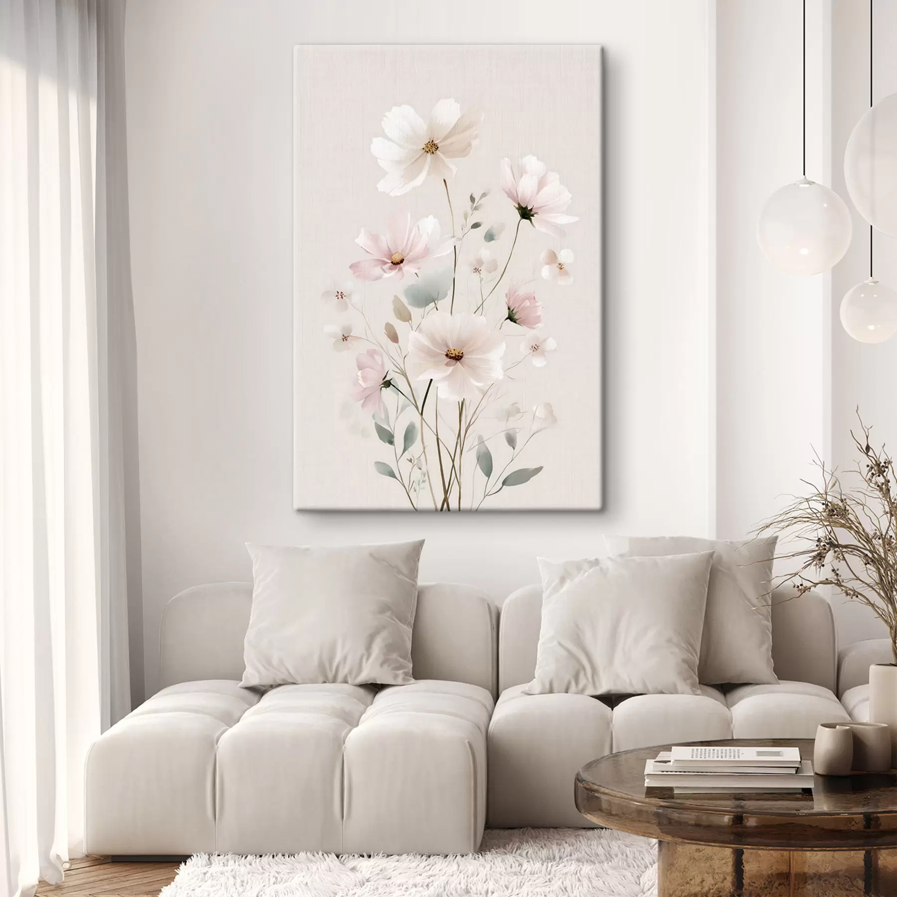 Wandbilder zarte Wildblumen s48533