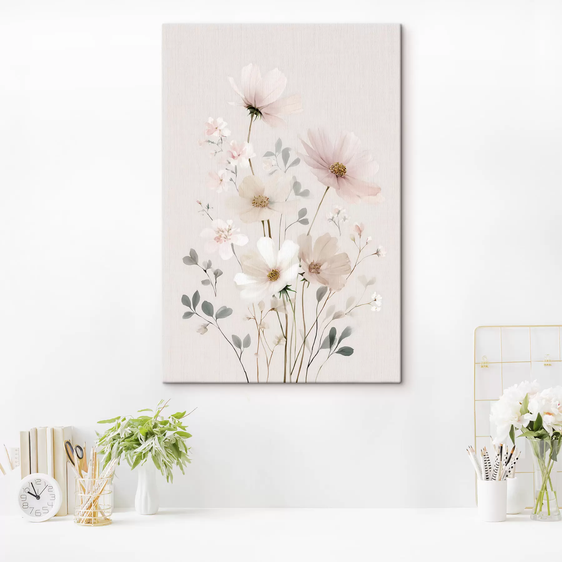 Wandbilder zarte Wildblumen s48534