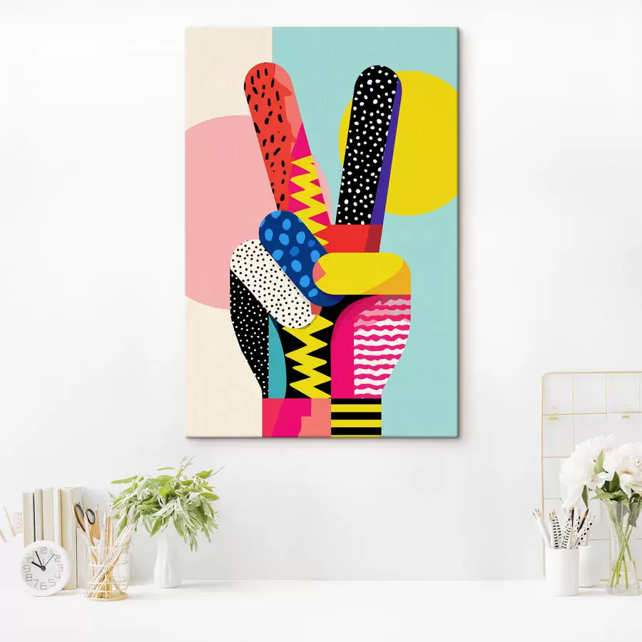 Wandbilder ein stilisiertes Victory-Zeichen s48548