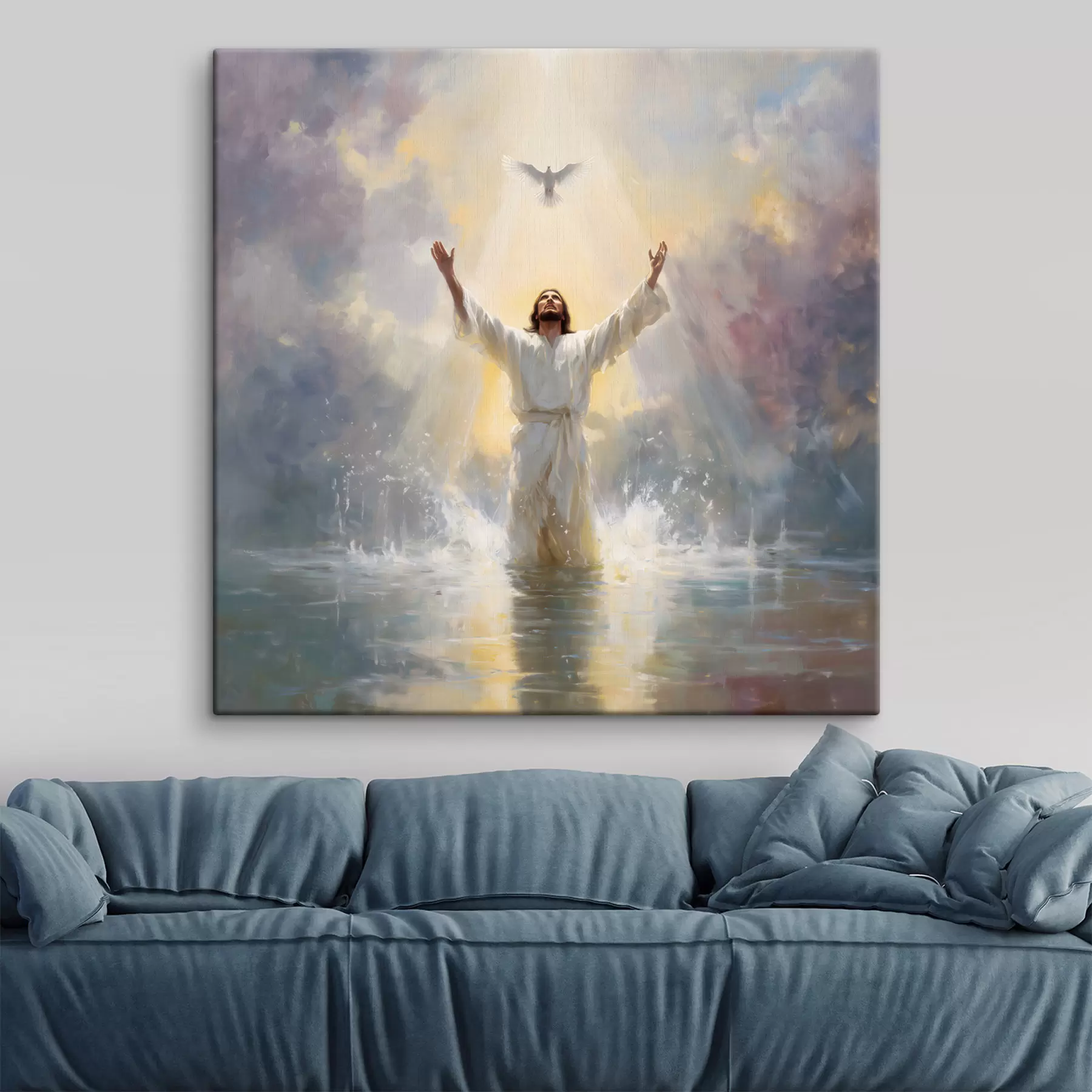 Wandbilder das Bild von Jesus im Wasser s48550
