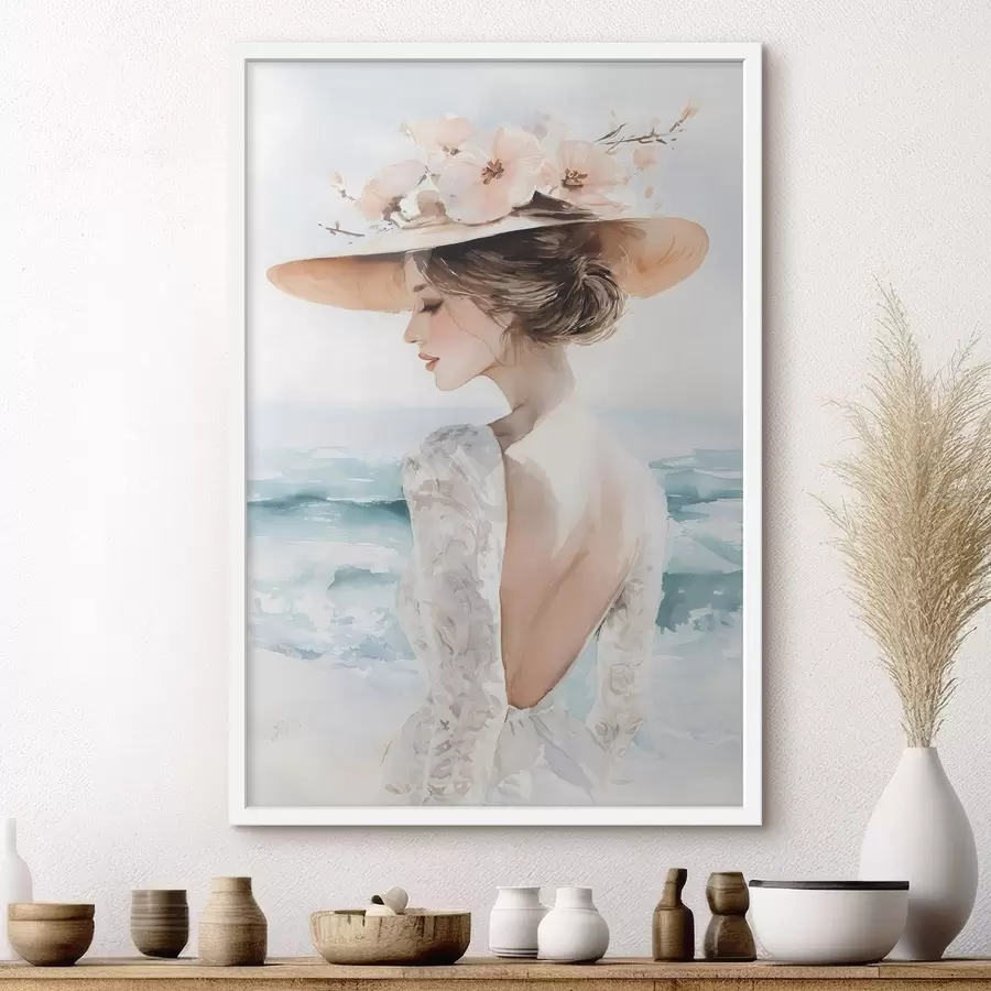 Fototapete eine Berglandschaft mit Kiefern und einem Fluss f48547