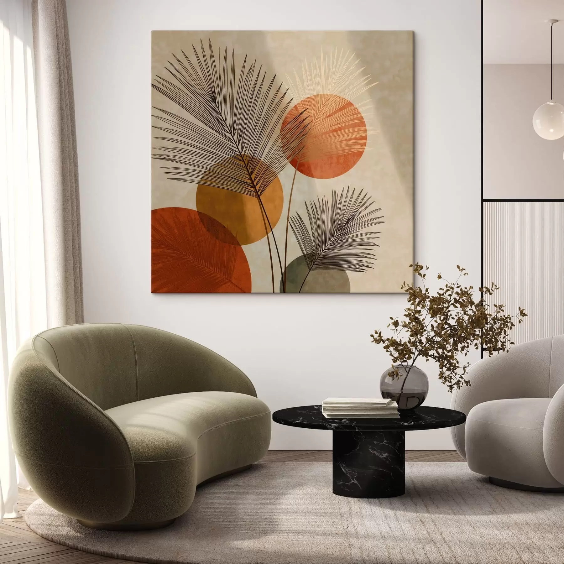 Wandbilder Abstrakte Palmenblätter s48557