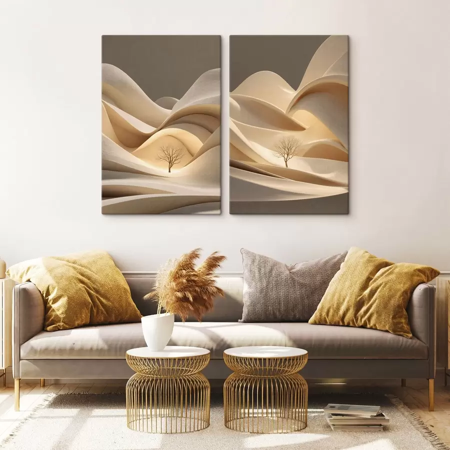 Fototapete eine surreale Landschaft mit einem Baum m30261