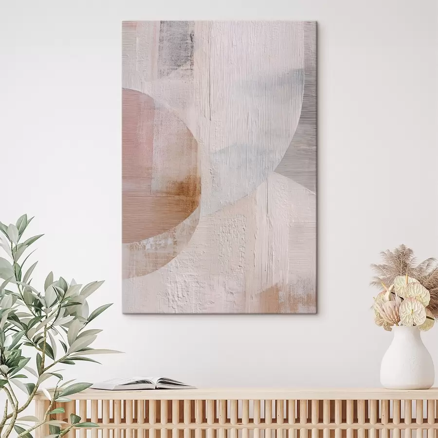 Wandbilder Strukturierter Hintergrund mit überlagerten Elementen im Stil der zeitgenössischen Malerei s48190