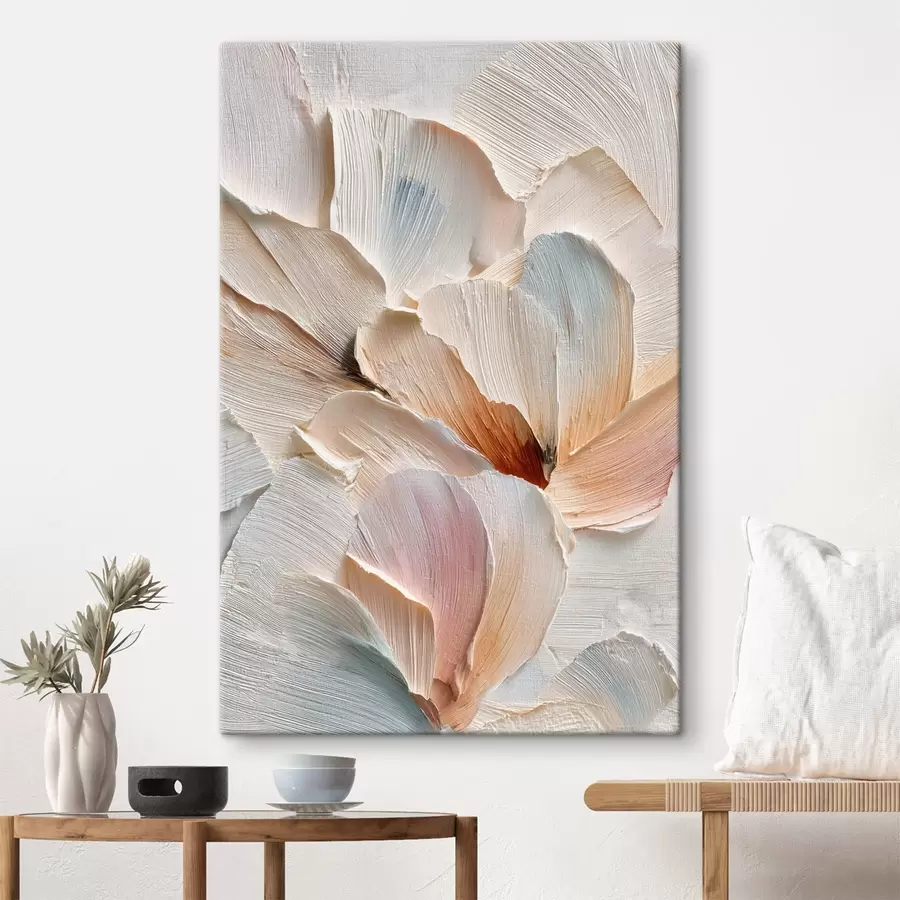 Wandbilder Stilisierte Komposition mit kräftigen Pinselstrichen auf hellem Hintergrund s48200