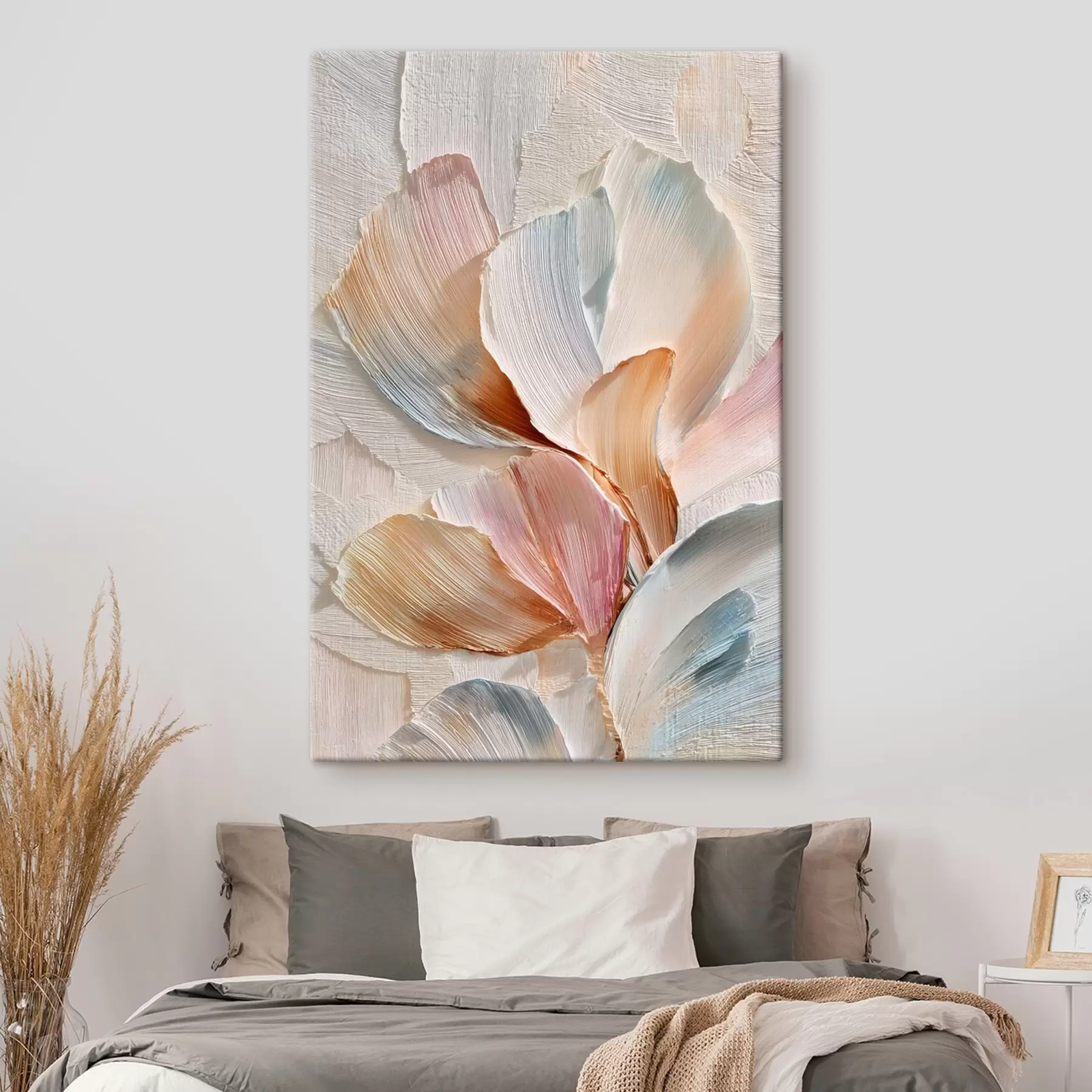 Wandbilder Stilisierte Komposition mit kräftigen Pinselstrichen auf hellem Hintergrund s48203