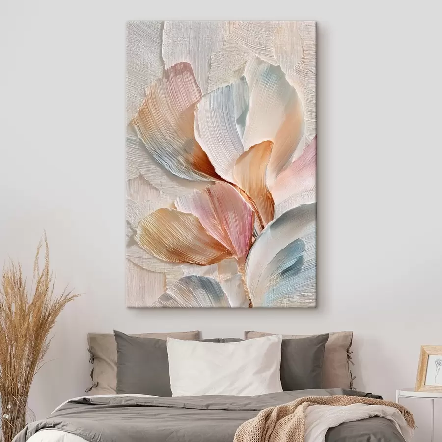 Wandbilder Stilisierte Komposition mit kräftigen Pinselstrichen auf hellem Hintergrund s48203