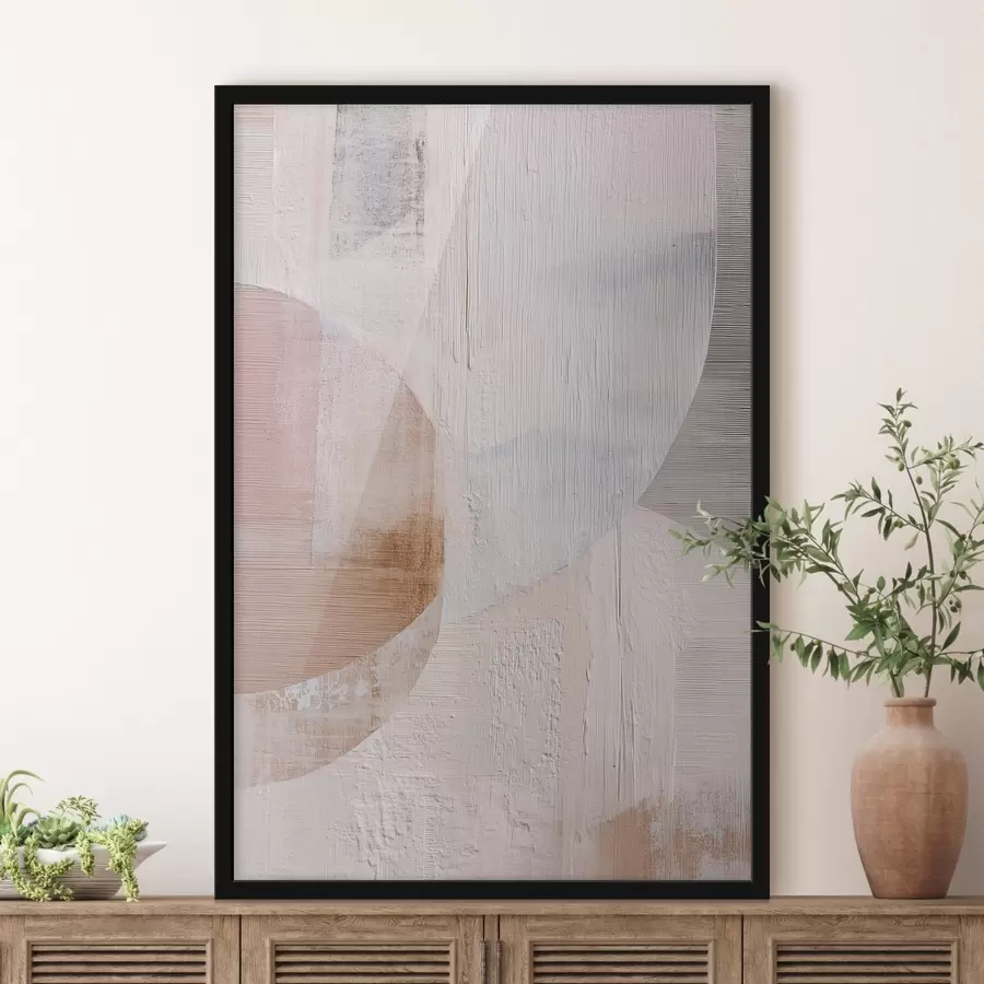 Fototapete Strukturierter Hintergrund mit überlagerten Elementen im Stil der zeitgenössischen Malerei f48190