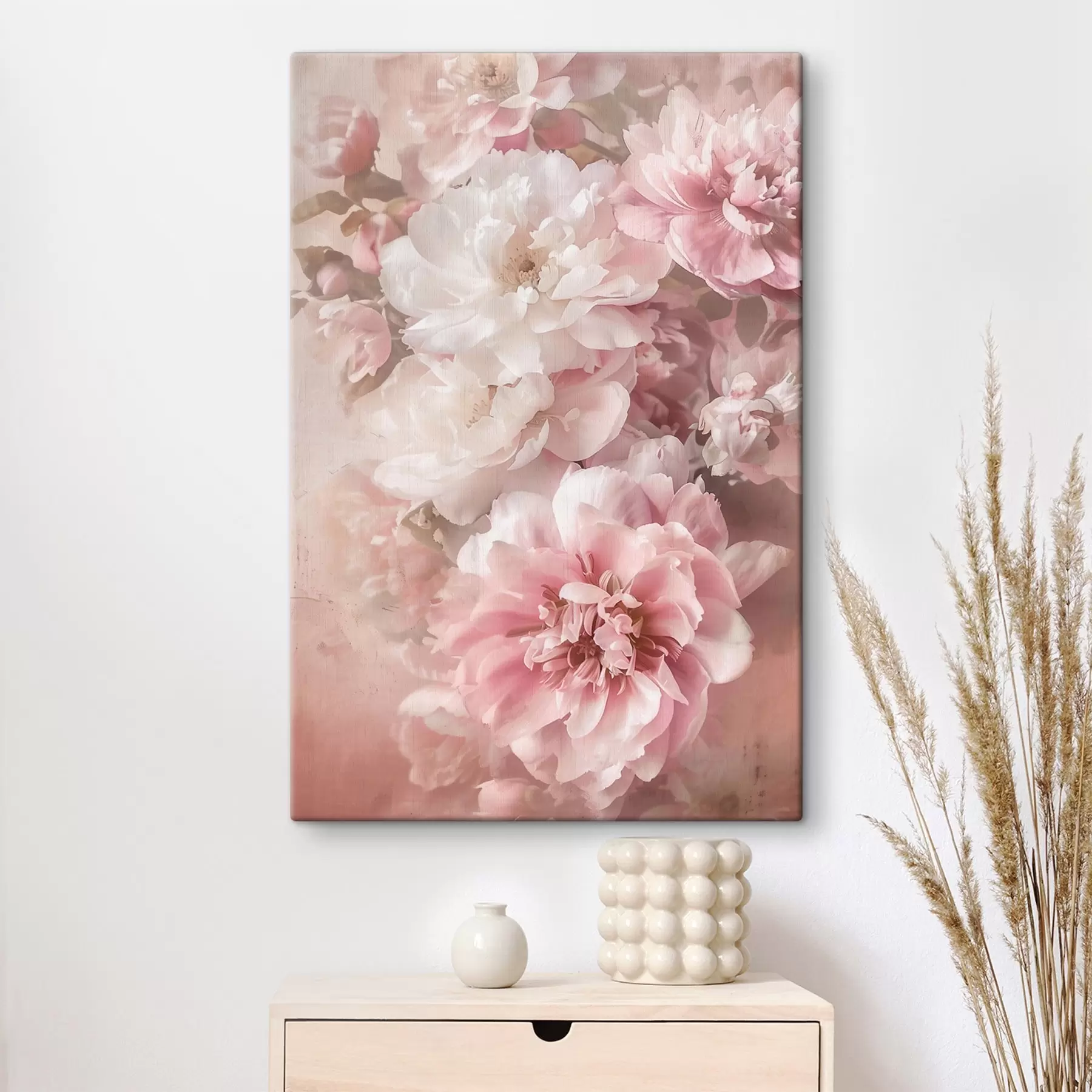 Wandbilder Zarte Pfingstrosenblüten s48566