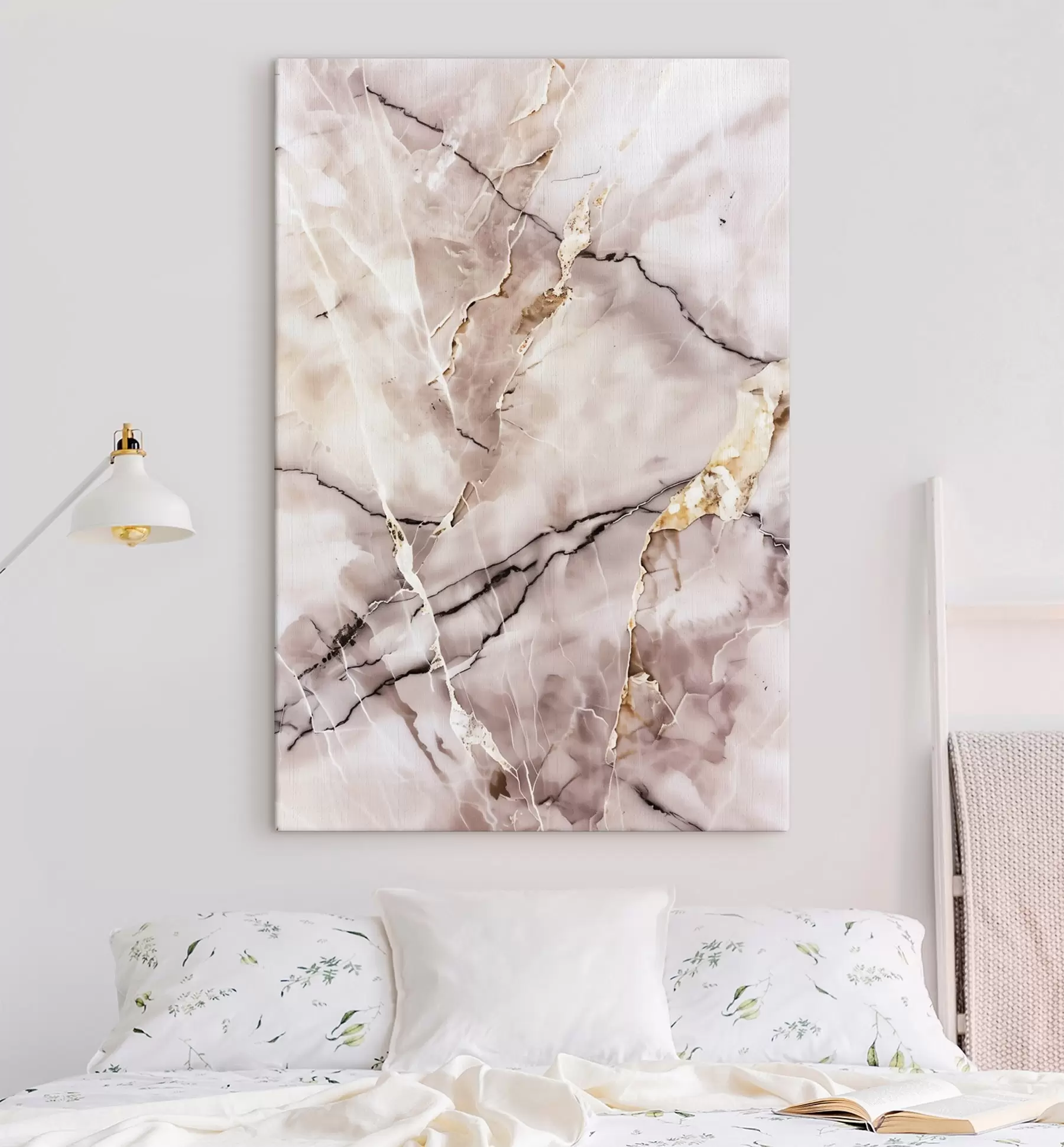 Wandbilder Marmorstruktur, beige s48571