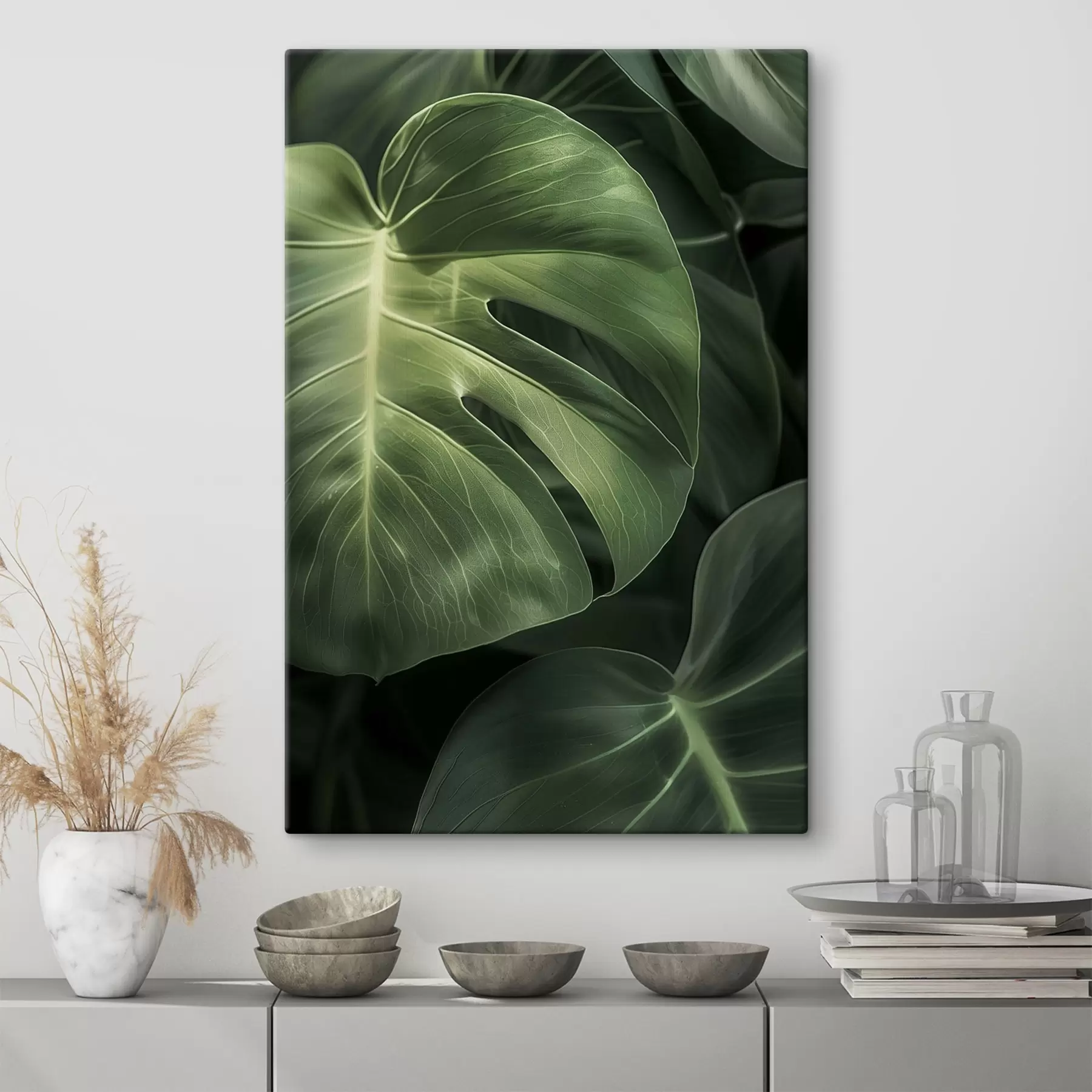 Wandbilder Große tropische Blätter s48578