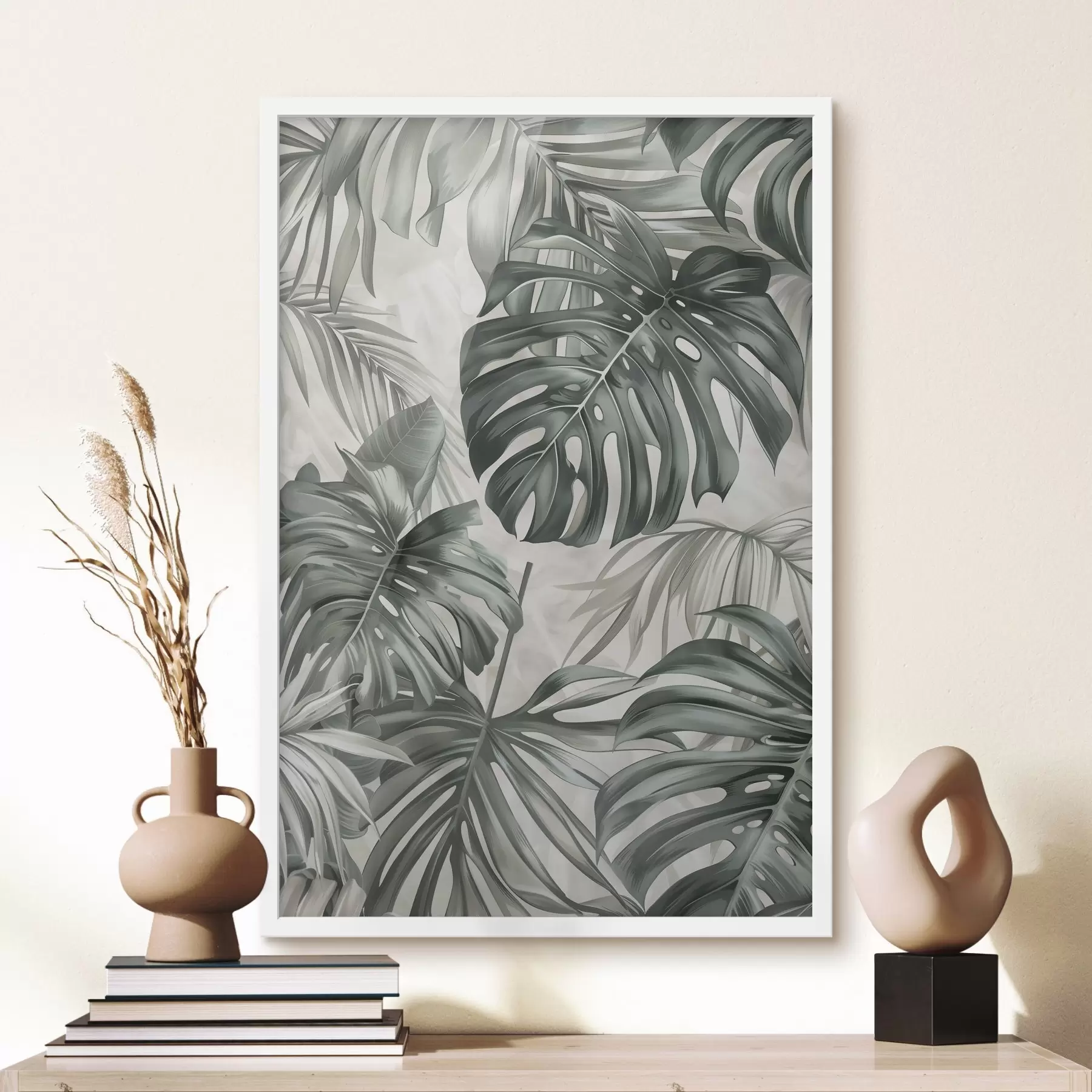 Fototapete Monstera-Blätter, moderner Stil f48576