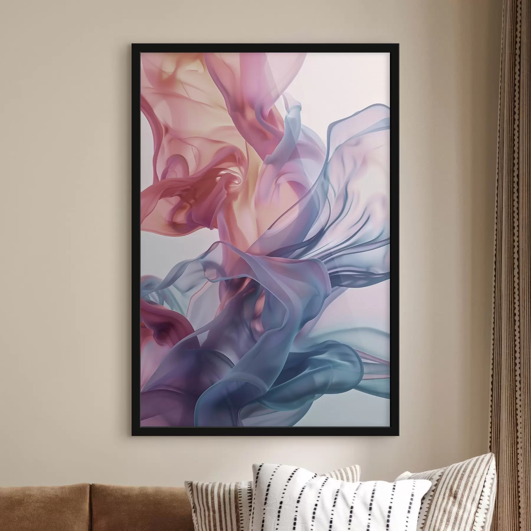 Fototapete Strahlende Abstraktion, farbenfrohe Wellen, zeitgenössischer Stil f48581