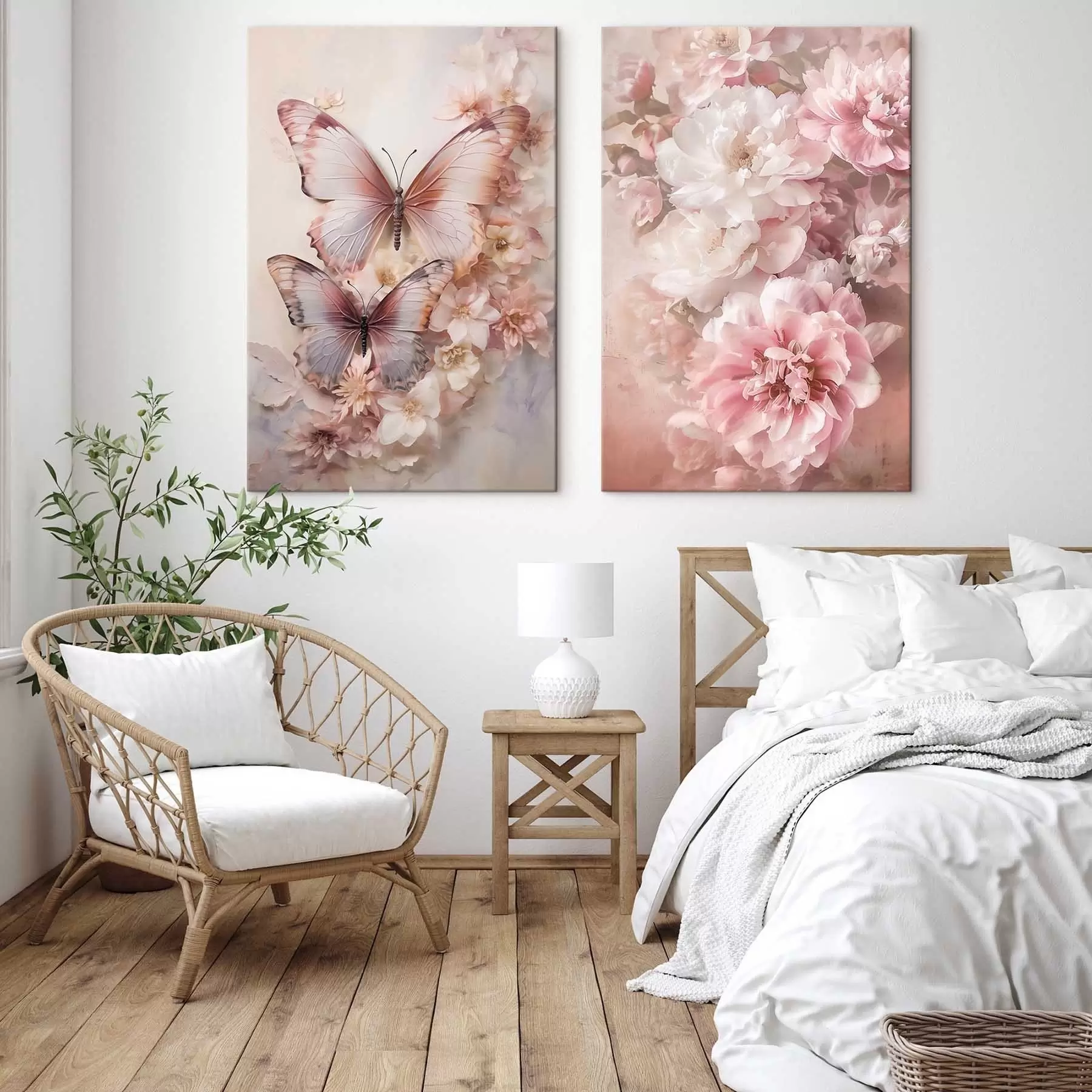 Wandbilder Rosa Blumen, romantischer Stil m30268