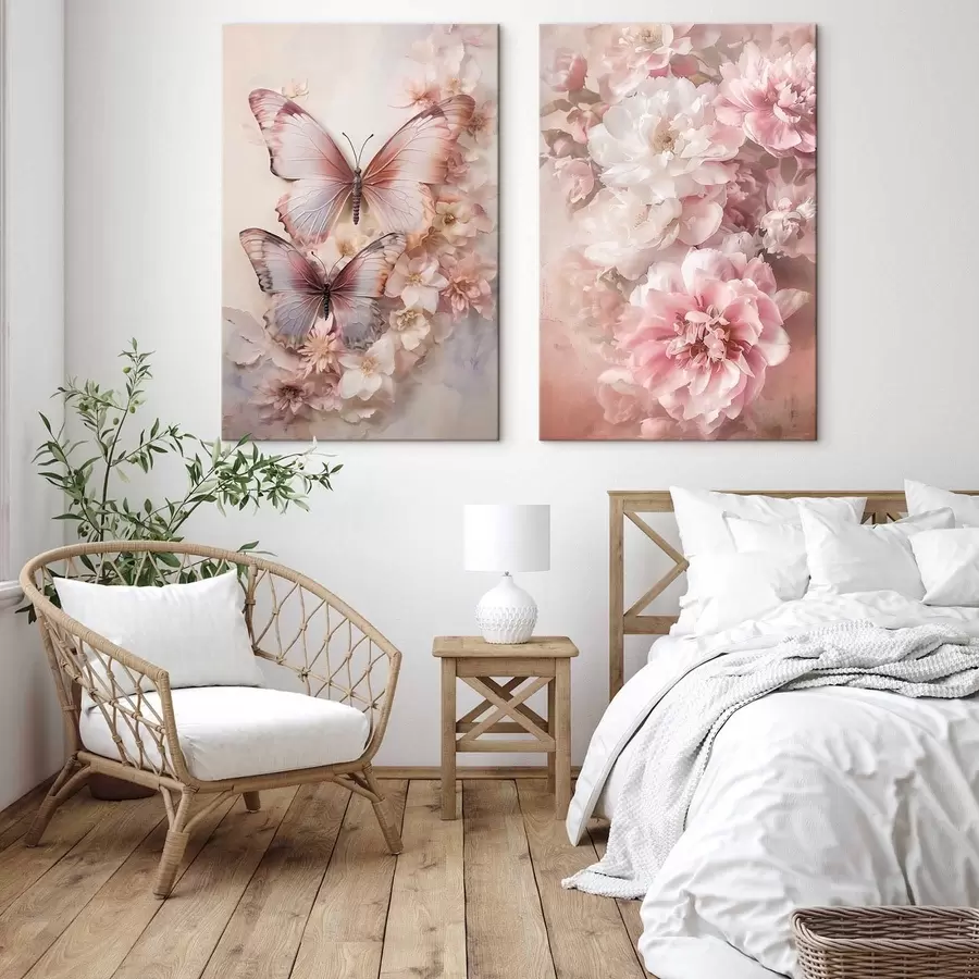 Wandbilder Rosa Blumen, romantischer Stil m30268