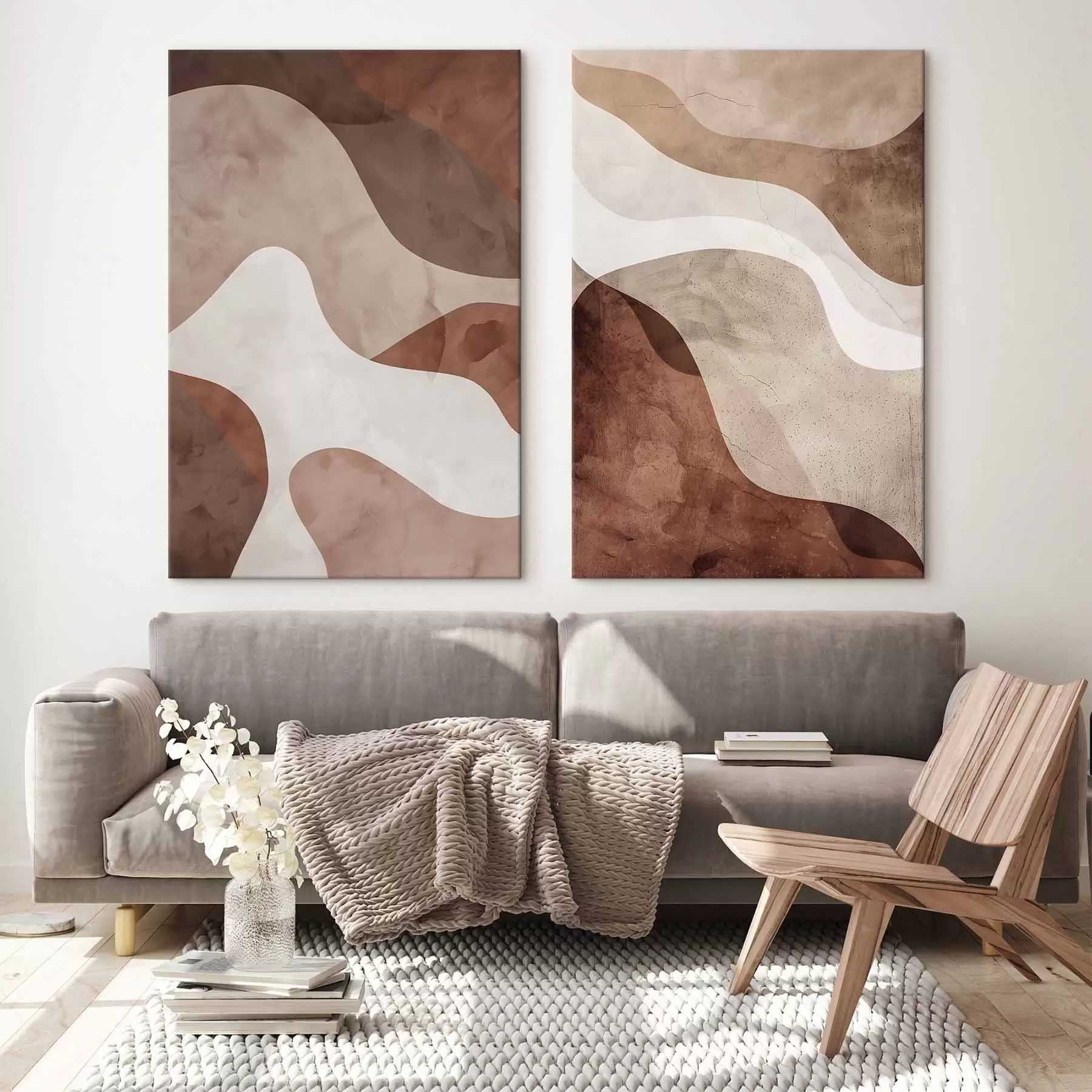 Wandbilder Abstraktes Beige, skandinavischer Stil m30275