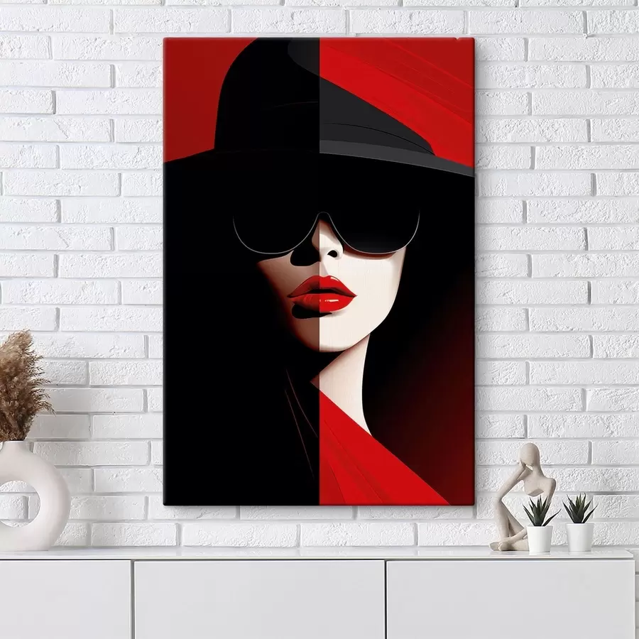 Wandbilder Frau mit Hut s48649