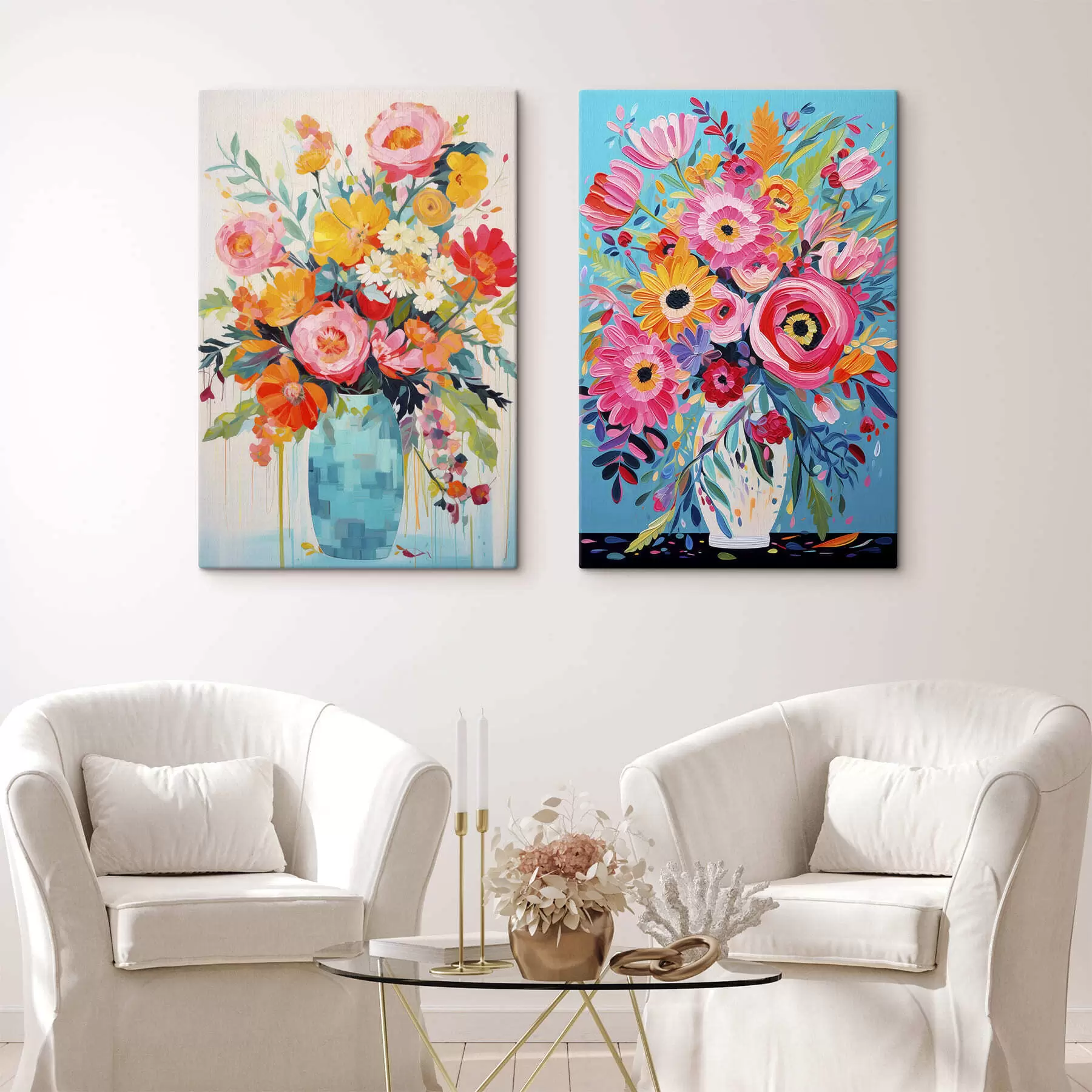 Wandbilder Leuchtende Blumen m30284