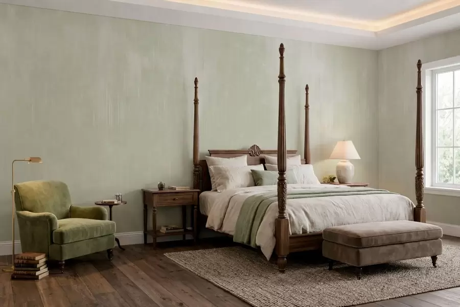 Fototapete Hellgrüner Hintergrund mit leichter vertikaler Struktur w05121v3