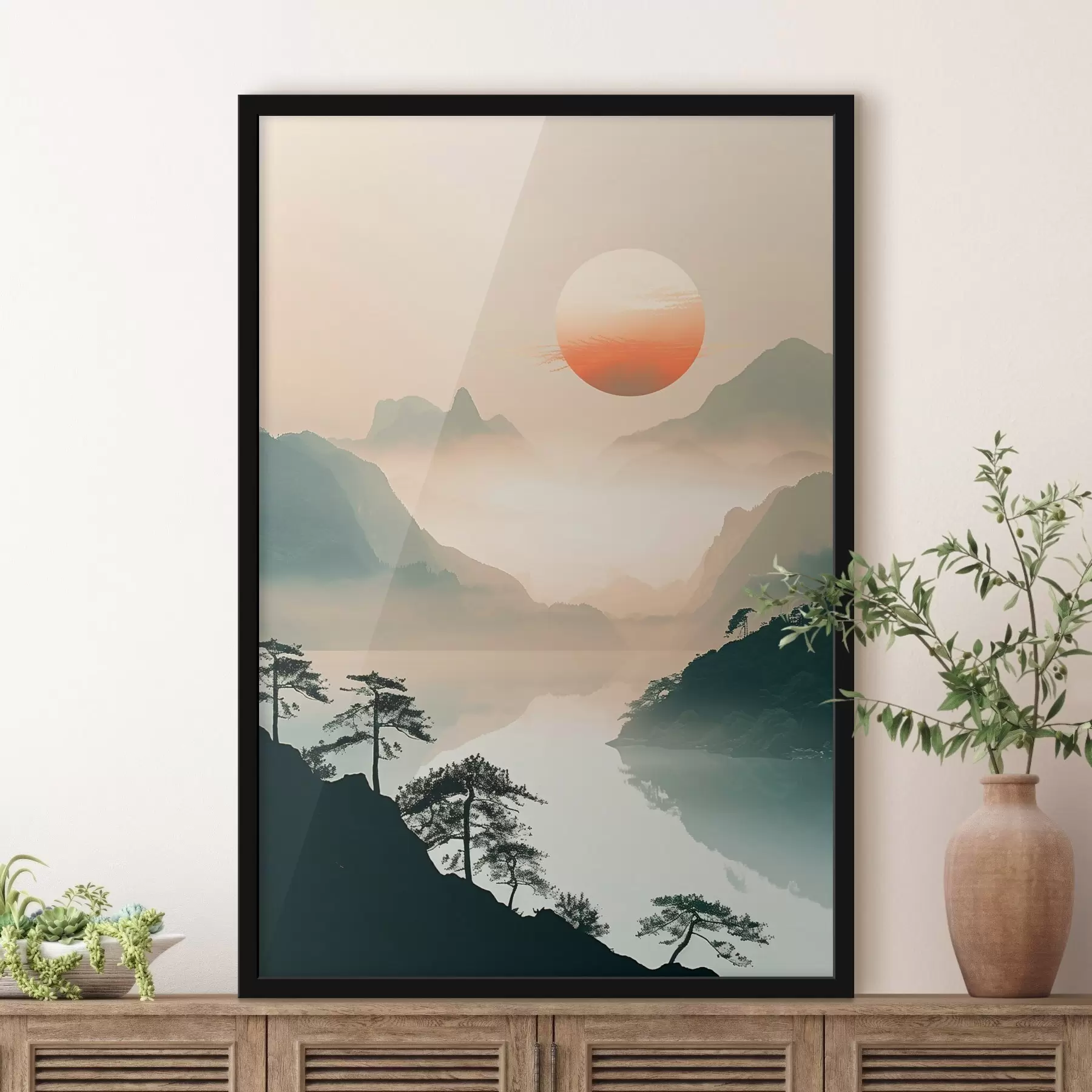 Fototapete Bambuszweige, im orientalischen Stil f48632