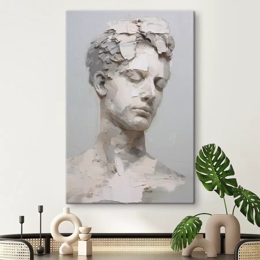 Wandbilder Antike Männerbüste, nach einem Gemälde s48671