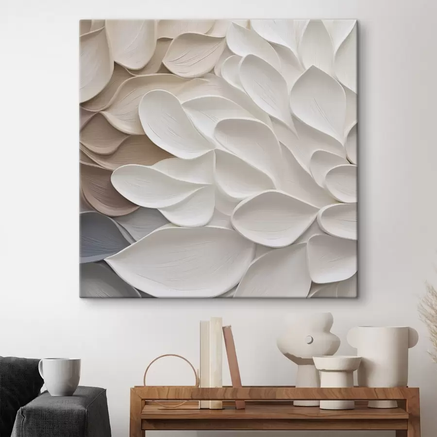 Wandbilder Abstrakte Blütenblätter – Nachahmung eines Gemäldes s48676