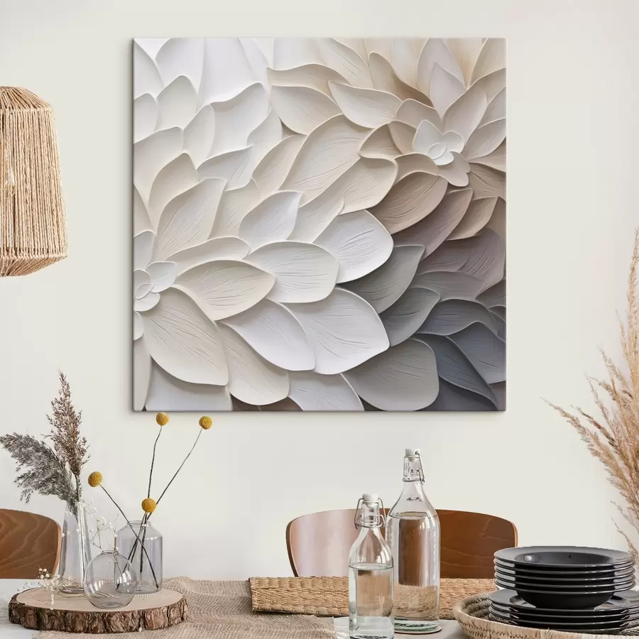 Wandbilder Abstrakte Blütenblätter – Nachahmung eines Gemäldes s48677