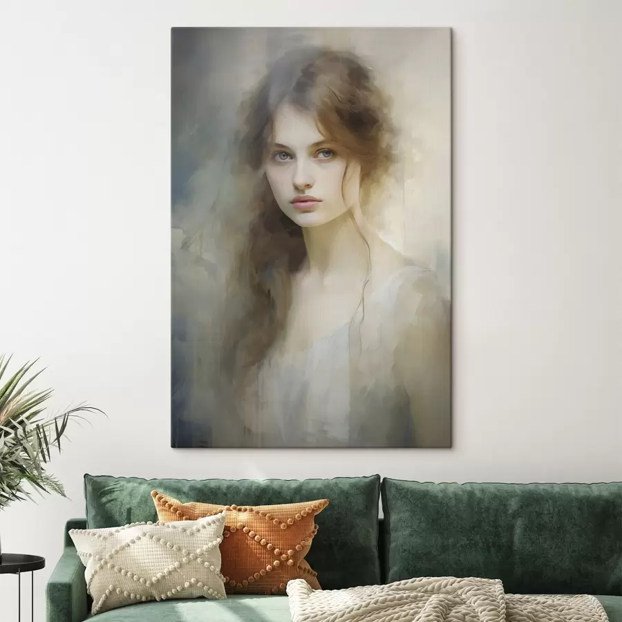 Wandbilder Gemälde, das ein Mädchen darstellt s48682