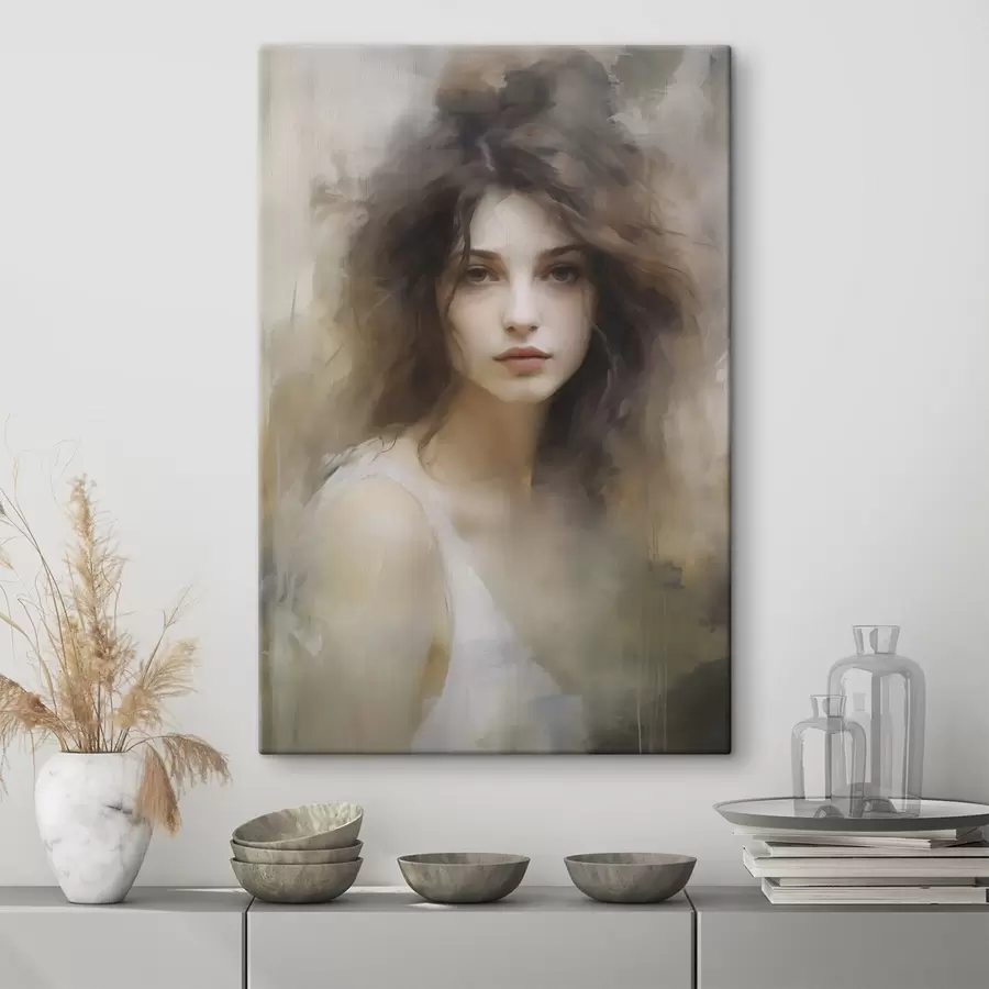 Wandbilder Gemälde, das ein Mädchen darstellt s48683