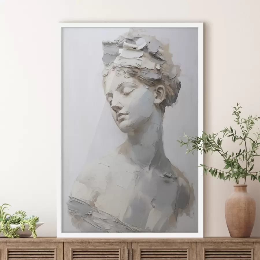 Fototapete Antike Frauenbüste, nach einem Gemälde f48670