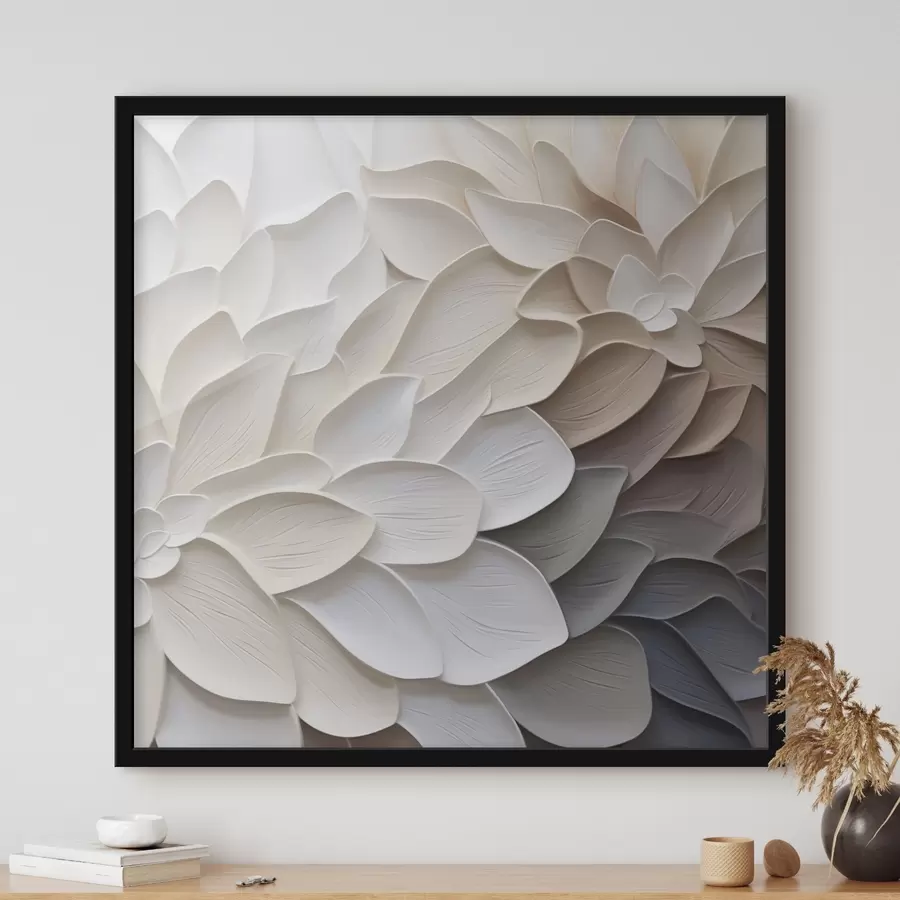 Fototapete Abstrakte Blütenblätter – Nachahmung eines Gemäldes f48677