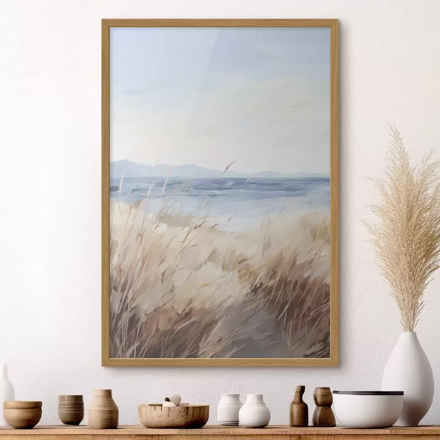 Fototapete Nachbildung einer Küstenlandschaft in der Malerei f48678